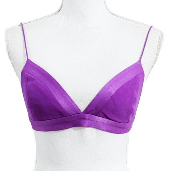Alex Perry Purple Satin Crepe Bralette As Worn by Fallon/Dynasty & Nikki Glaser - Picture 5 of 10